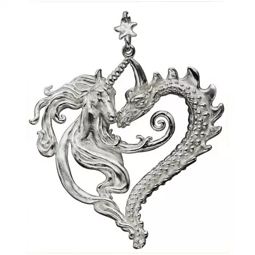 Kunstschmuck Einhorn Drache Silber
