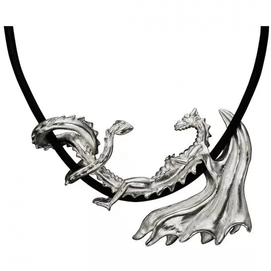 Designerschmuck Drache Relax Silber